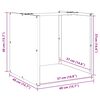 vidaXL Suporte para lenha 40x40x40 cm aço laminado a frio branco
