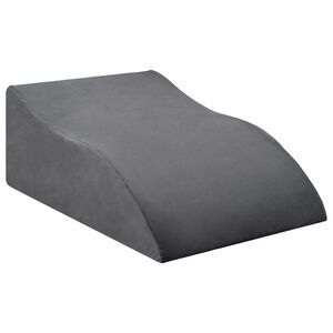 vidaXL Travesseiro para as Pernas 68 x 41 x 24 cm Espuma PU Cinzento