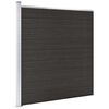 vidaXL Painel de veda&ccedil;&atilde;o WPC 175x186 cm preto