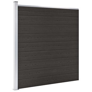 vidaXL Painel de veda&ccedil;&atilde;o WPC 175x186 cm preto