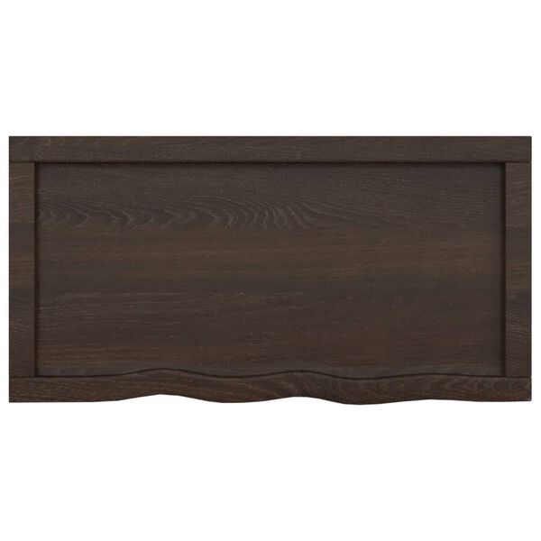 vidaXL Bancada p/ WC 80x40x(2-4)cm madeira tratada maci&ccedil;a castanho