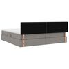 vidaXL Cama com arruma&ccedil;&atilde;o e colch&atilde;o Cinzento-acastanhado 200 x 200 cm
