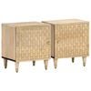 vidaXL Mesas de cabeceira 2 pcs 40x33x46 cm madeira mangueira maci&ccedil;a