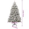 vidaXL Árvore de Natal Artificial Verde e Branco 270 cm PVC e Metal
