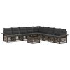 vidaXL Conjunto de Sof&aacute; de Jardim 10 pcs Cinzento vime PE