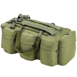vidaXL Saco de lona estilo militar 3-em-1 45 L verde azeitona