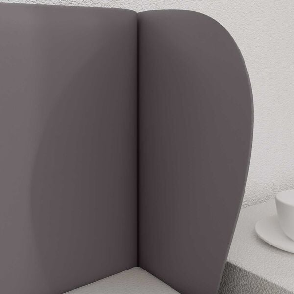 vidaXL Orelha de Cabeceira Cinza Escuro 40 x 23 x 6 cm PVC