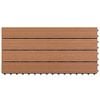 vidaXL Telha de Deck 6 pcs Castanho 60 x 30 cm WPC