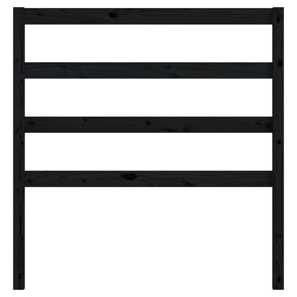 vidaXL Cabeceira de cama 95x4x100 cm pinho maci&ccedil;o preto