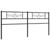 vidaXL Cabeceira de substitui&ccedil;&atilde;o 200 cm metal preto