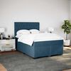 vidaXL Cama boxspring com colch&atilde;o 140x190 cm veludo azul
