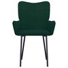 vidaXL Cadeiras de jantar 2 pcs veludo verde-escuro