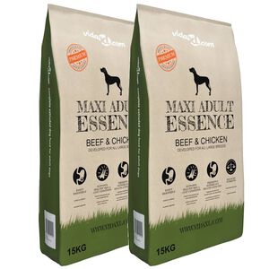 vidaXL Ra&ccedil;&atilde;o premium c&atilde;es Maxi Adult Essence Beef & Chicken (2 x 15 kg)
