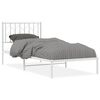 vidaXL Estrutura de cama com cabeceira 90x200 cm metal branco