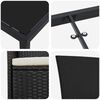 vidaXL Conjunto de Jantar para Jardim 3 pcs Preto A&ccedil;o revestido a p&oacute;