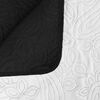 vidaXL Colcha de dupla face acolchoada 170x210 cm preto e branco