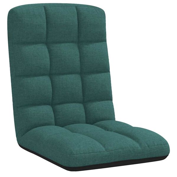 vidaXL Colch&atilde;o dobr&aacute;vel 71x51x62 cm tecido verde escuro