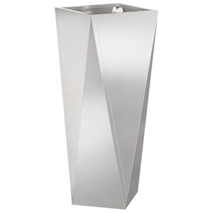vidaXL Floreira Prateado 30 x 30 x 75 cm A&ccedil;o inoxid&aacute;vel