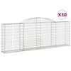 vidaXL Cestos gabi&atilde;o arqueados 30pcs 300x30x100/120 ferro galvanizado