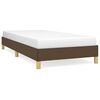 vidaXL Estrutura de cama sem colch&atilde;o 100x200 cm tecido castanho-escuro