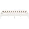 vidaXL Cama sem colch&atilde;o 200x200 cm madeira de pinho maci&ccedil;a branco