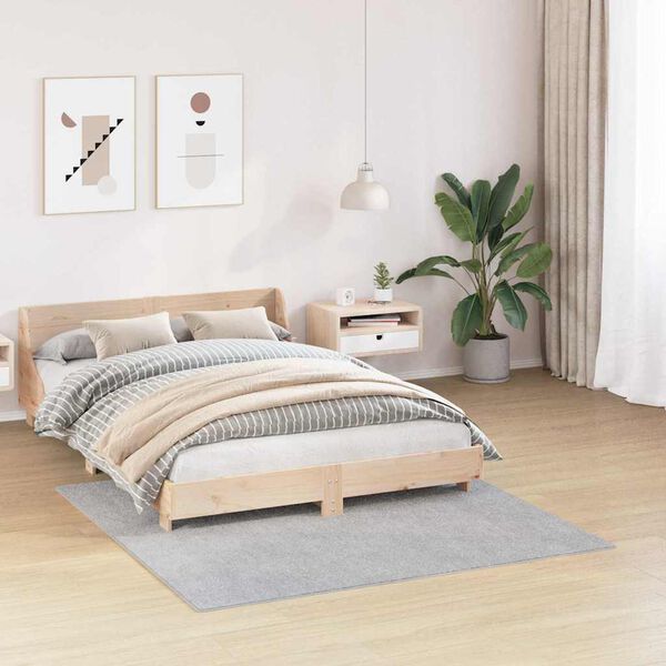 vidaXL Tapete Shaggy Antiderrapante Cinzeto 160 x 160 cm PP