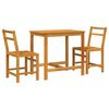 vidaXL Conjunto de varanda 3 pcs madeira de ac&aacute;cia maci&ccedil;a