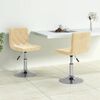 vidaXL Cadeiras de jantar girat&oacute;rias 2 pcs veludo cor creme