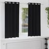 vidaXL Cortinas Blackout com Argolas 2 pcs Preto 175 x 140 cm