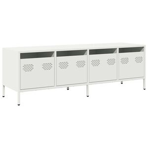 vidaXL M&oacute;vel de TV 135x39x43,5 cm a&ccedil;o laminado a frio branco