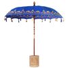 vidaXL Parasol Balin&ecirc;s com Base Azul 215 x 215 x 260 cm