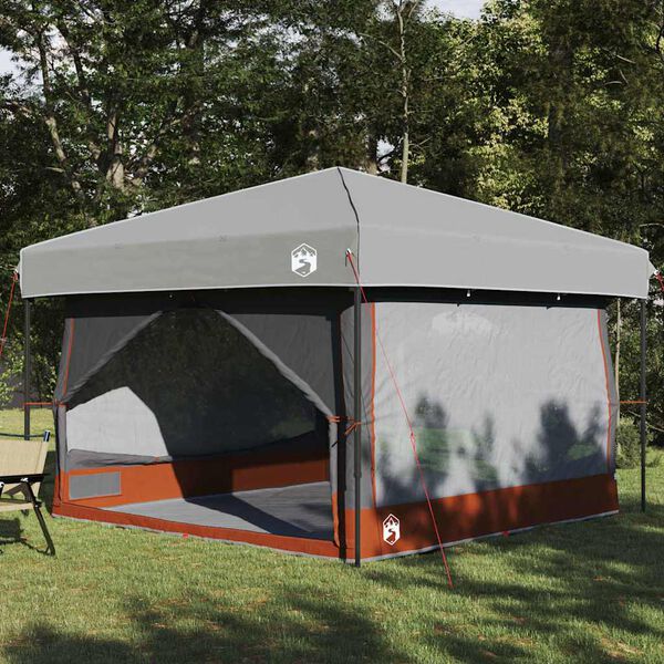 vidaXL Tenda interior com telhado Cinza e Laranja 300 x 300 x 250 cm
