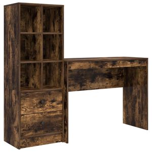 vidaXL Mesa Carvalho Defumado 145,5 x 40 x 127 cm 2 unid.