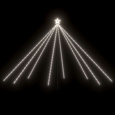 vidaXL Iluminação p/ árvore de Natal int/ext 576 LEDs 3,6m branco frio