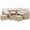 vidaXL Conjunto de Sof&aacute; de Jardim 8 unid. 7-N&uacute;mero de lugares Bege