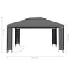 vidaXL Gazebo com cord&otilde;es de luzes LED 3x4 m antracite