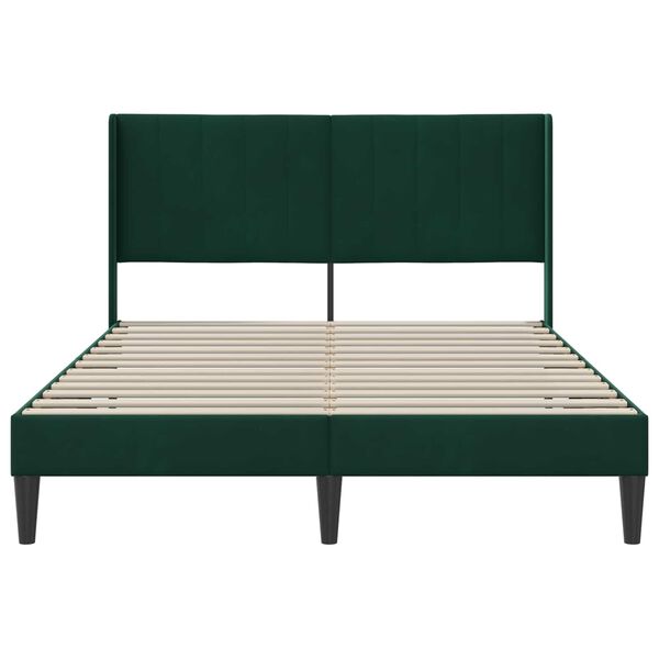 vidaXL Estrutura da Cama Verde Escuro 120 x 190 cm Veludo