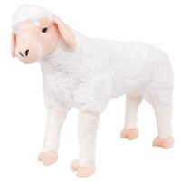 vidaXL Brinquedo de montar ovelha peluche branco XXL