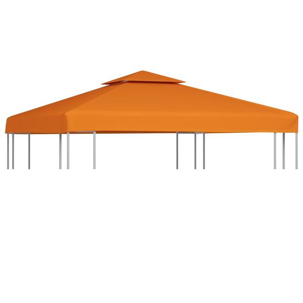 vidaXL Cobertura de substitui&ccedil;&atilde;o p/ gazebo 310 g/m&sup2; 3x3 m laranja