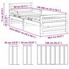 vidaXL Estrutura da Cama Branco 80 x 200 cm Madeira de Pinheiro S&oacute;lida