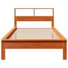 vidaXL Cama com estante sem colch&atilde;o 90x200cm pinho maci&ccedil;o castanho-mel