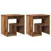 vidaXL Mesas de cabeceira 2 pcs derivados de madeira madeira velha