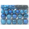 vidaXL Conjunto de Bolas de Natal com 150 LEDs 61 pcs Azul Pl&aacute;stico