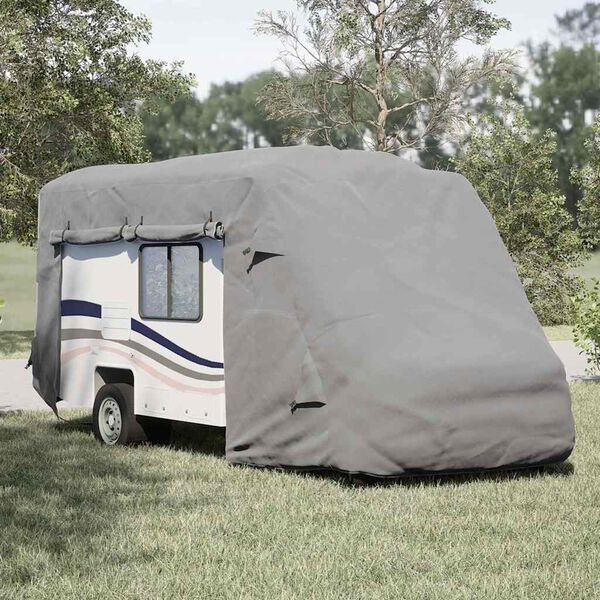 vidaXL Capas autocaravanas 610x235x275 cm tecido n&atilde;o tecido cinzento