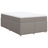 vidaXL Cama boxspring c/ colch&atilde;o 120x190cm tecido castanho-acinzentado