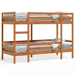 vidaXL Beliche 90x190 cm madeira de pinho maci&ccedil;a castanho cera