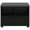 vidaXL Banco de Hall com almofada Carvalho Preto 60 x 38 x 46 cm