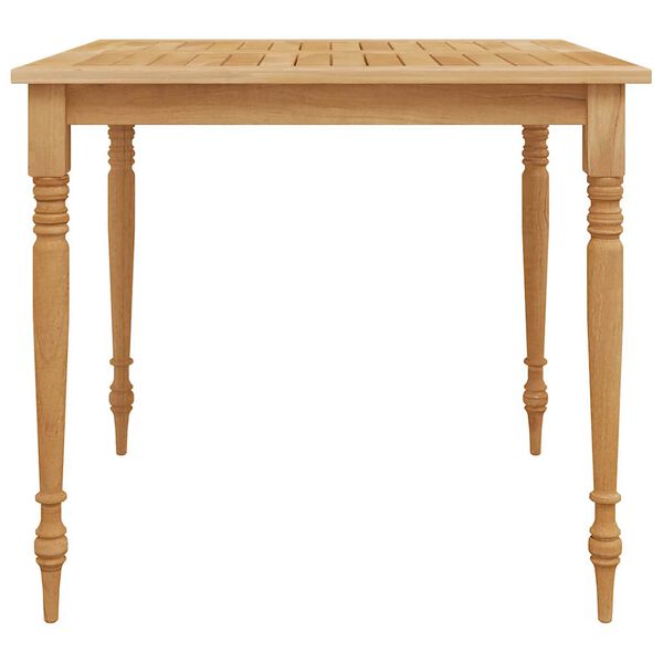 vidaXL 3 pcs conjunto de jantar para jardim madeira de teca maci&ccedil;a