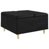 vidaXL Otoman com Armazenamento Preto 80 x 80 x 45 cm Couro sint&eacute;tico