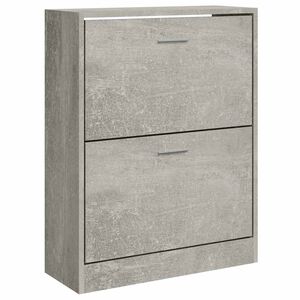 vidaXL Sapateira 63x24x81 cm derivados de madeira cinzento cimento